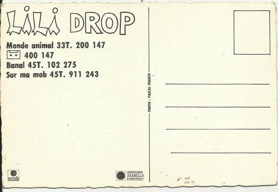 carte postale promo Lili Drop 1980