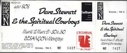 1991 03 12 dave stewart and the spiritual cowboys spiritual cowboys salle le montjoie Besançon