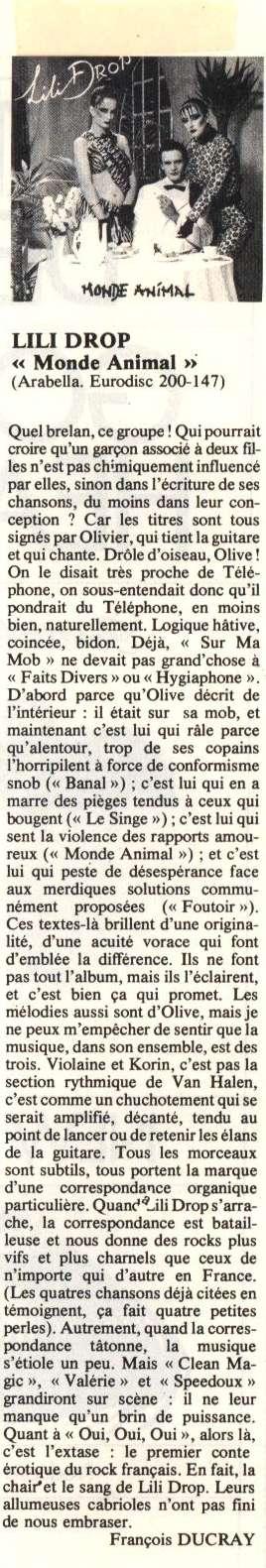 Best 144 juillet 1980 francois ducray lili drop monde animal