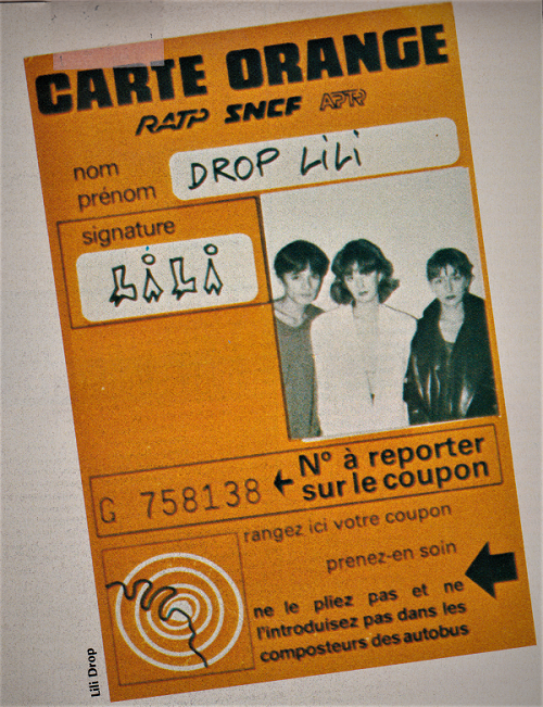 Lili drop carte orange 1980