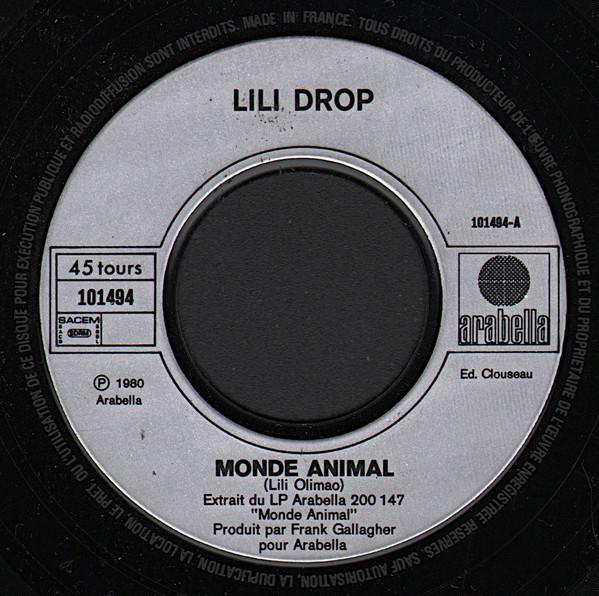 Lili drop Monde animal 45 tours promo 1980 recto