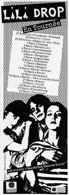 Lili drop tournee fevrier mars 1980