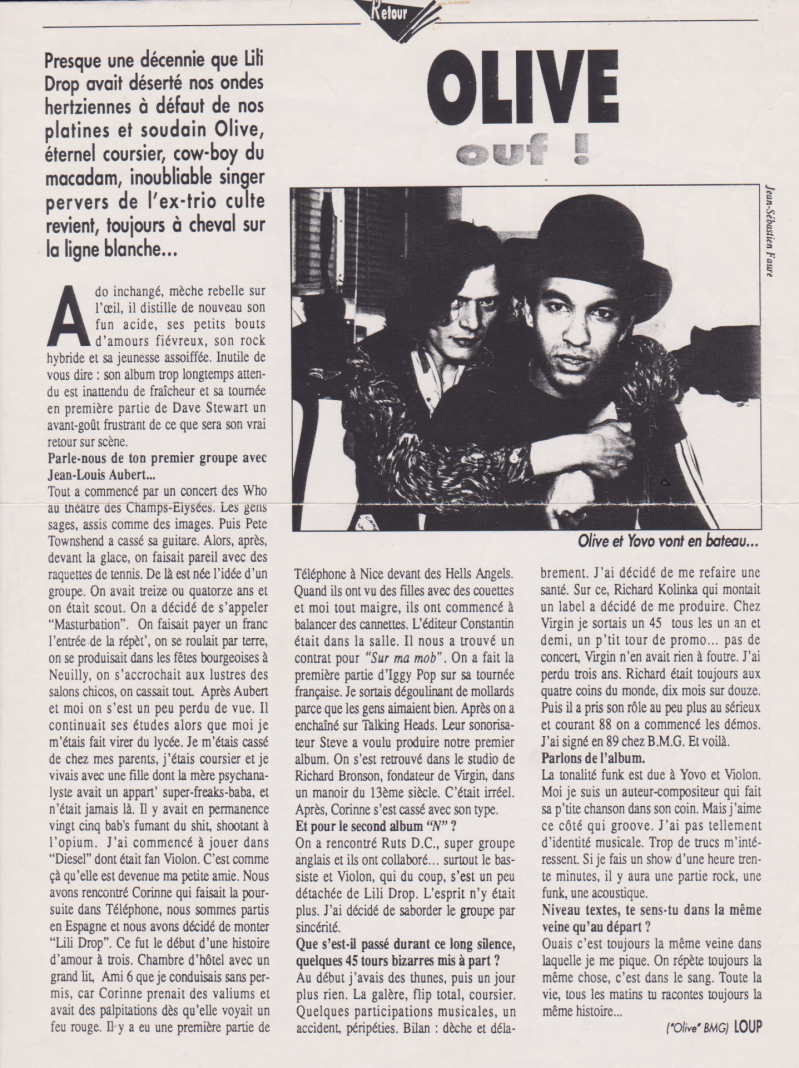 Longueur d ondes olive 1991