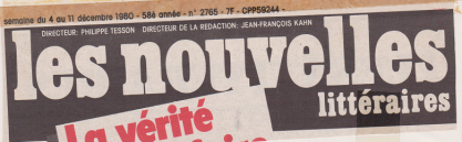 Nouvelles litteraires lili drop 1980