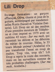 Nouvelles litteraires lili drop encart 1980