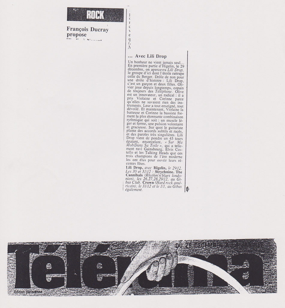 Telerama lili drop decembre 1979